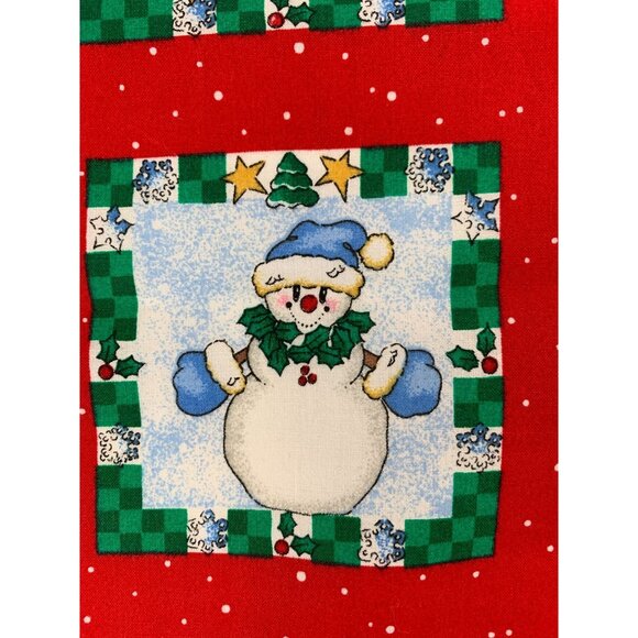 Daisy Kingdom Craft Squares Christmas Holiday Fabric Penguin Snowman B3811 - Picture 5 of 16
